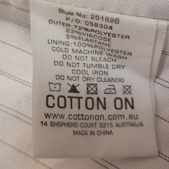 Cotton On Tan and cream linen blend blazer with white striped lining #linenblend - Picture 5 of 7